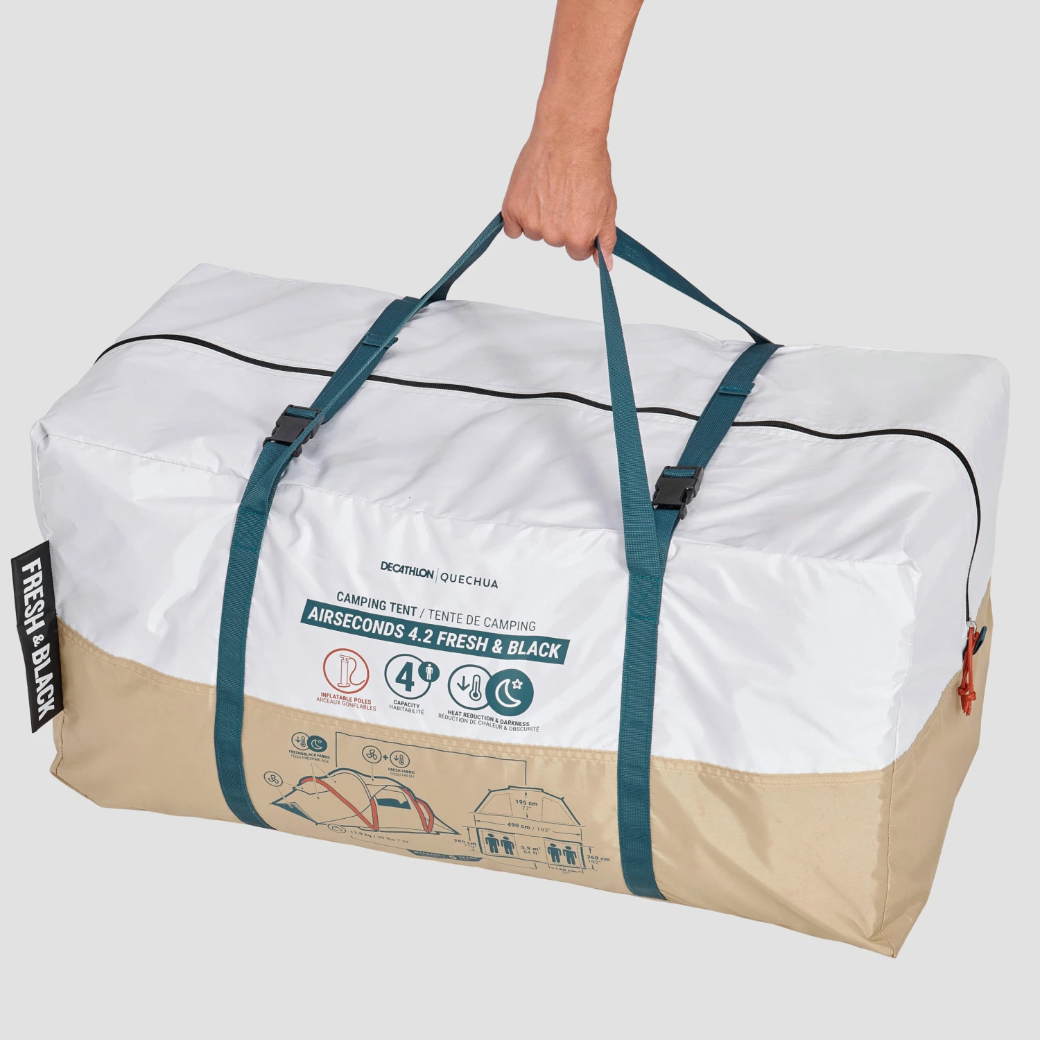 Quechua 4 Man Inflatable Blackout Tent 6 Quechua 4 Man Inflatable Blackout Tent - Image 4