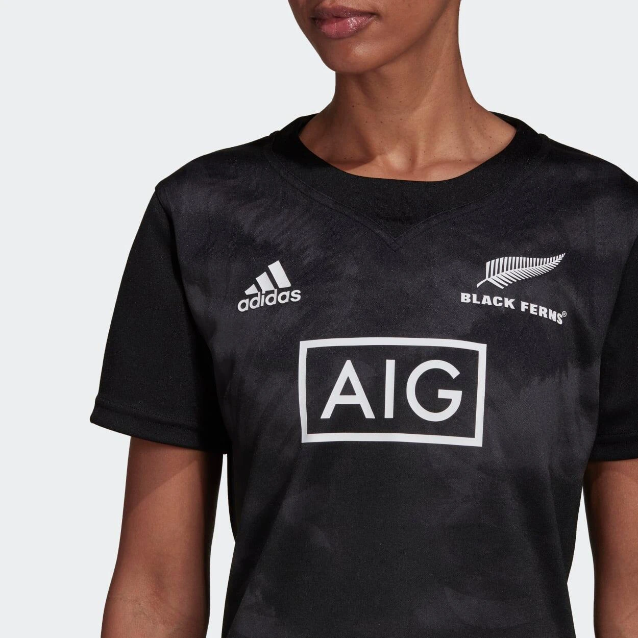 Adidas Womens New Zealand Black Ferns Rugby Primeblue Supporters Home Rugby Shir 4 Adidas Womens New Zealand Black Ferns Rugby Primeblue Supporters Home Rugby Shir - Image 2