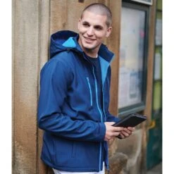 Regatta Mens Venturer Hooded Soft Shell Jacket (Black/Classic Red) -Outdoor Equipment Store k15470a0c07d6de8d395bf0b623a94df2