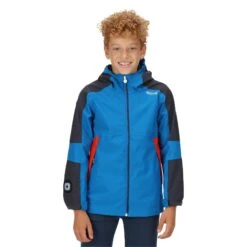 Regatta Childrens/Kids Rayz Waterproof Jacket (Neon Peach/Fusion Coral) -Outdoor Equipment Store k191e7b72d1de24e69b1c4e8603f741d0