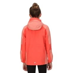 Regatta Childrens/Kids Rayz Waterproof Jacket (Neon Peach/Fusion Coral) -Outdoor Equipment Store k1aecfedcec2b3932d3a497728e873f1c