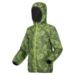Regatta Kids' Printed Lever Packaway Waterproof Jacket