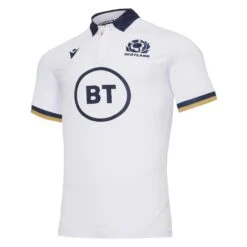 Macron Scotland SRU Mens Away Authentic Pro Rugby Shirt 58121583 White