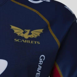 Castore Scarlets Mens Away Rugby Shirt TM1387 Navy -Outdoor Equipment Store k327681f0afb9563280098ed02a2fa1b0