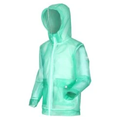 Regatta Childrens/Kids Hallow Transparent Hooded Waterproof Jacket (Ice Green) 10 Regatta Childrens/Kids Hallow Transparent Hooded Waterproof Jacket (Ice Green) -Outdoor Equipment Store k32e59009c859cb09591511a7c74737d3