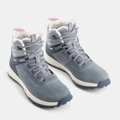 Quechua KIDS’ WARM WATERPROOF HIKING BOOTS - SH500 Leather Lace-up -Outdoor Equipment Store k399227232ccc42b03155097caed6aa71