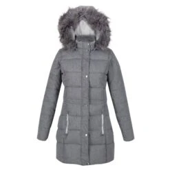 Regatta Womens/Ladies Della Wool Effect Insulated Parka (Cyberspace Marl)
