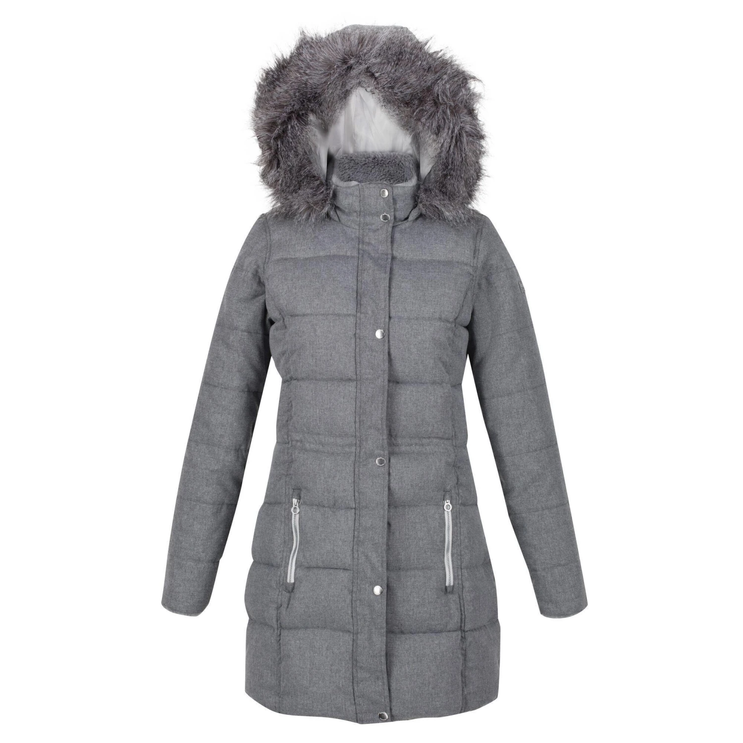 Regatta Womens/Ladies Della Wool Effect Insulated Parka (Cyberspace Marl) 3 Regatta Womens/Ladies Della Wool Effect Insulated Parka (Cyberspace Marl)