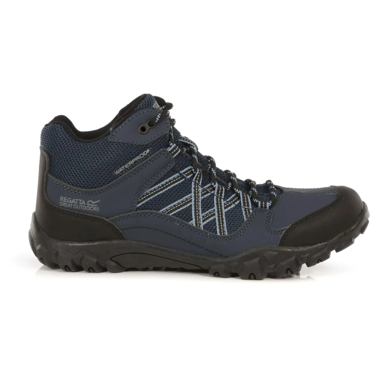 Regatta Mens Edgepoint Mid Waterproof Hiking Shoes (Black/Granite) 13 Regatta Mens Edgepoint Mid Waterproof Hiking Shoes (Black/Granite) - Image 11