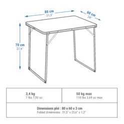 Quechua FOLDING CAMPING TABLE – 2 TO 4 PEOPLE -Outdoor Equipment Store k4080b7028c9fd78111c4dd7a6ae13060