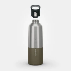 Quechua Isothermal Stainless Steel Hiking Flask MH500 1 L Khaki -Outdoor Equipment Store k40efb28095dd8c863ef54d2162f7eba9