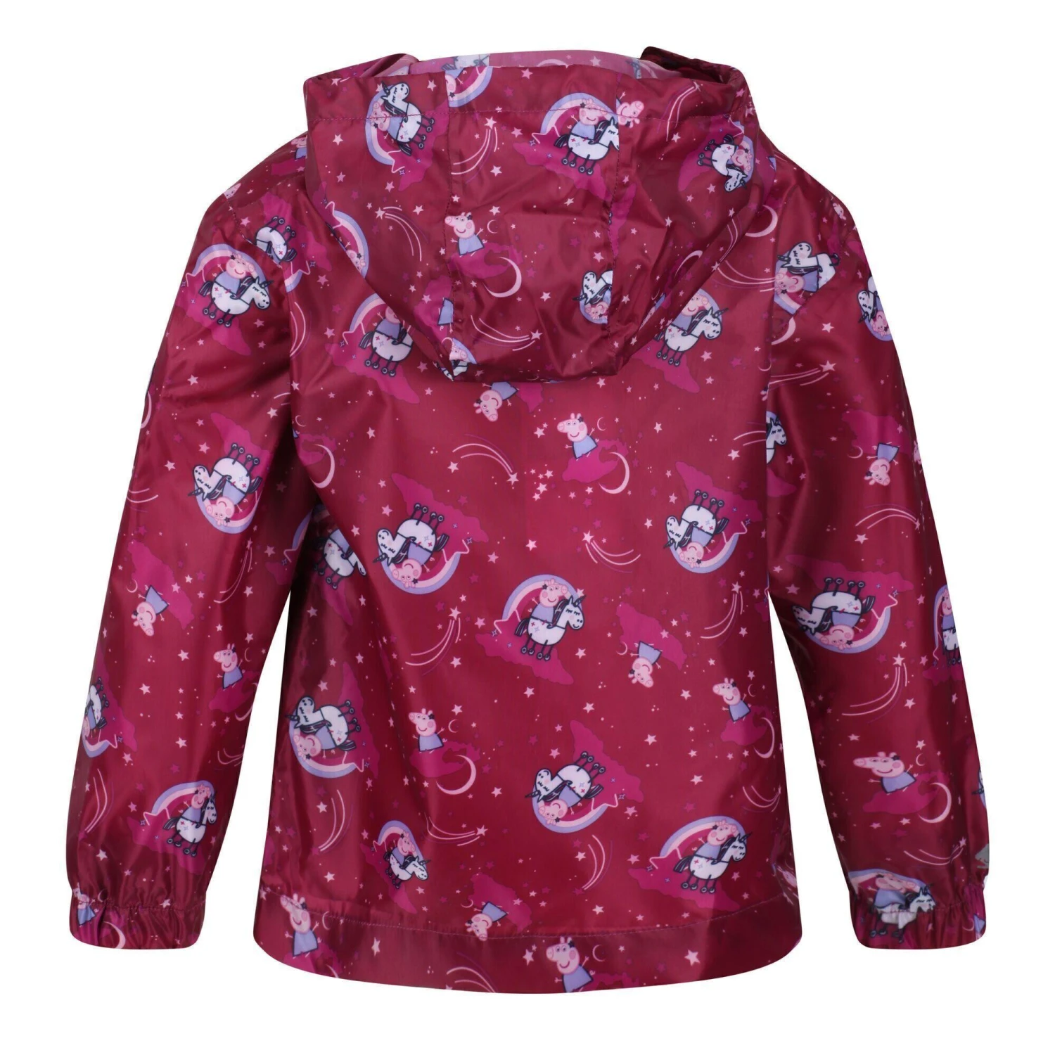 Regatta Childrens/Kids Peppa Pig Packaway Waterproof Jacket (Raspberry Radiance) 3 Regatta Childrens/Kids Peppa Pig Packaway Waterproof Jacket (Raspberry Radiance) - Image 2