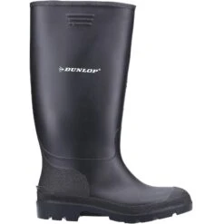 Dunlop Pricemastor Plain Rubber Wellingtons BLACK