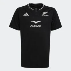 Adidas New Zealand All Blacks Kids Home Rugby Shirt HG7308 Black