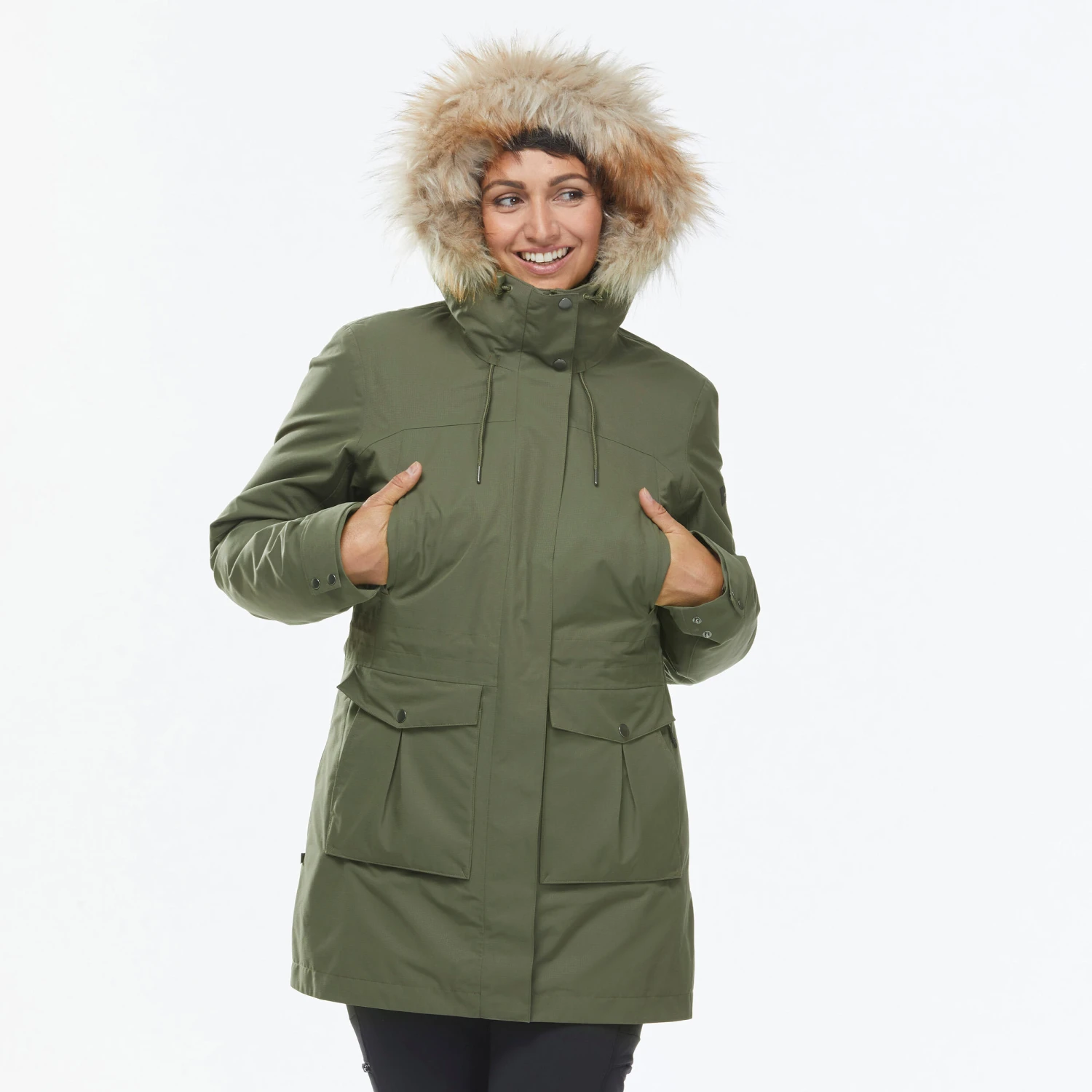 Women's 3-in-1 Waterproof Travel Trekking Jacket - Travel 900 Warm -15° 7 Women's 3-in-1 Waterproof Travel Trekking Jacket - Travel 900 Warm -15° - Image 5