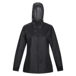 Regatta Womens/Ladies Packaway Waterproof Jacket (Black) -Outdoor Equipment Store k5b44a1746014db571f7db588ff765dd0