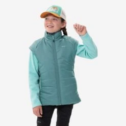 Quechua KIDS’ PADDED HIKING GILET - HYBRID AGED 7-15 -Outdoor Equipment Store k5cee02eb06f7f03e625fb4198245d595