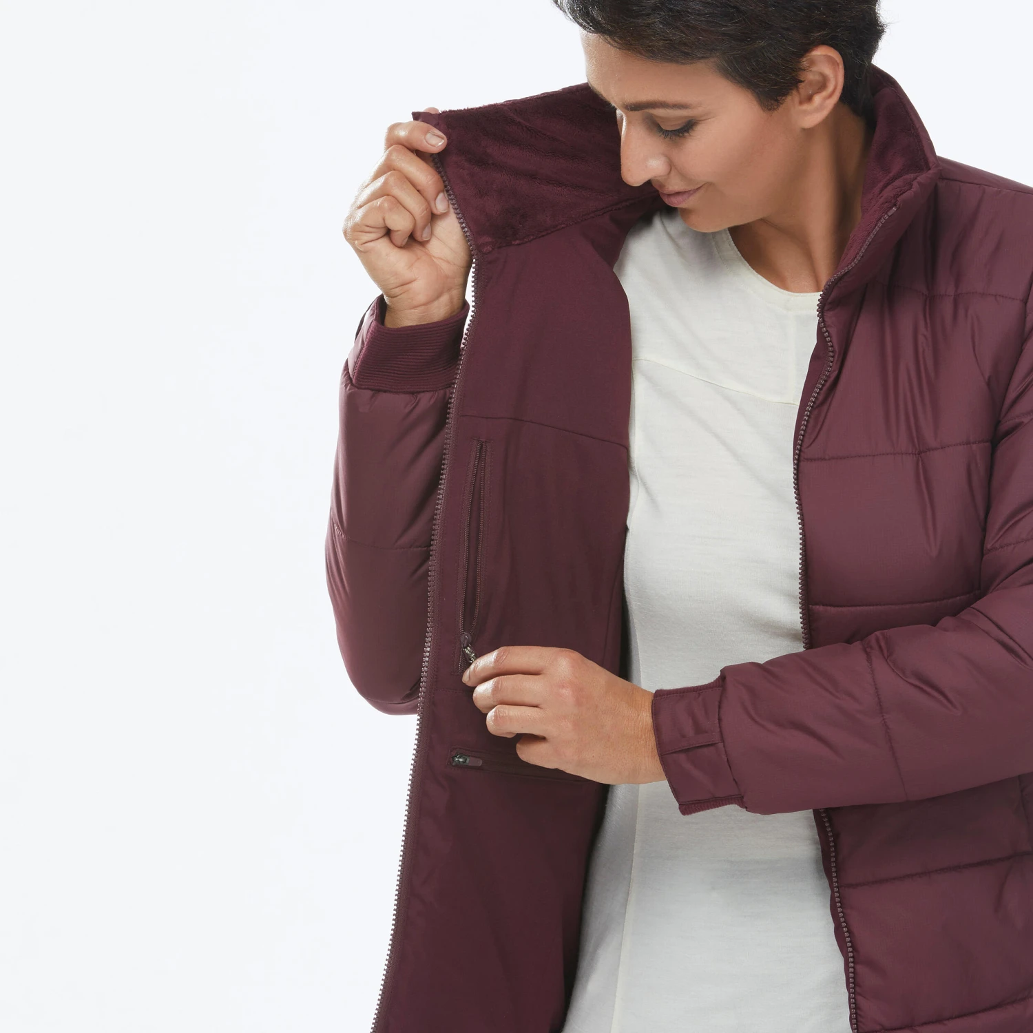 Women's 3-in-1 Waterproof Travel Trekking Jacket - Travel 900 Warm -15° 14 Women's 3-in-1 Waterproof Travel Trekking Jacket - Travel 900 Warm -15° - Image 12