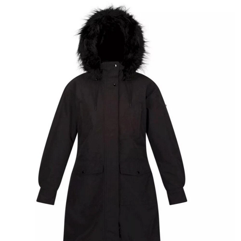 Regatta Womens/Ladies Shiloh Faux Fur Trim Parka (Black) 3 Regatta Womens/Ladies Shiloh Faux Fur Trim Parka (Black)