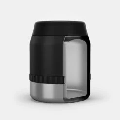 Quechua Stainless Steel Isothermal Food Box For Hiking MH500 0.8 L With Bowl Black -Outdoor Equipment Store k9f40abb231a9b0315e9797b5a6166181