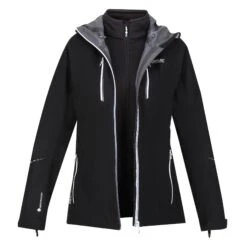 Regatta Womens/Ladies Carletta VI 3 In 1 Waterproof Jacket (Black)