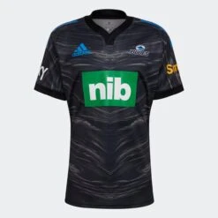 Adidas Men Blues Training Rugby Shirt HA2352 Black