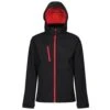 Regatta Mens Venturer Hooded Soft Shell Jacket (Black/Classic Red) 2 Regatta Mens Venturer Hooded Soft Shell Jacket (Black/Classic Red) -Outdoor Equipment Store kb6367b7324e5a4d77eb5dd3c8fe69948