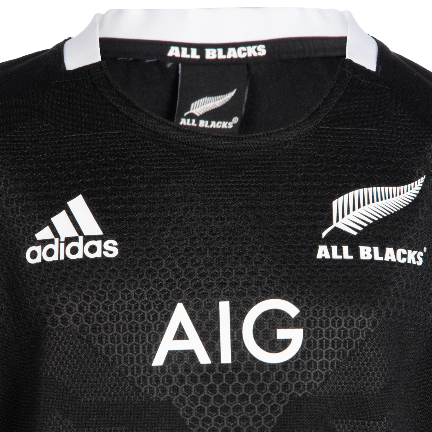 ADIDAS Kids' Rugby Short-Sleeved All Blacks Replica Home Shirt - Black 4 ADIDAS Kids' Rugby Short-Sleeved All Blacks Replica Home Shirt - Black - Image 2