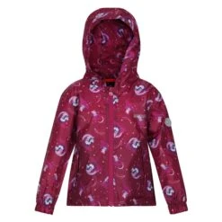 Regatta Childrens/Kids Peppa Pig Packaway Waterproof Jacket (Raspberry Radiance)