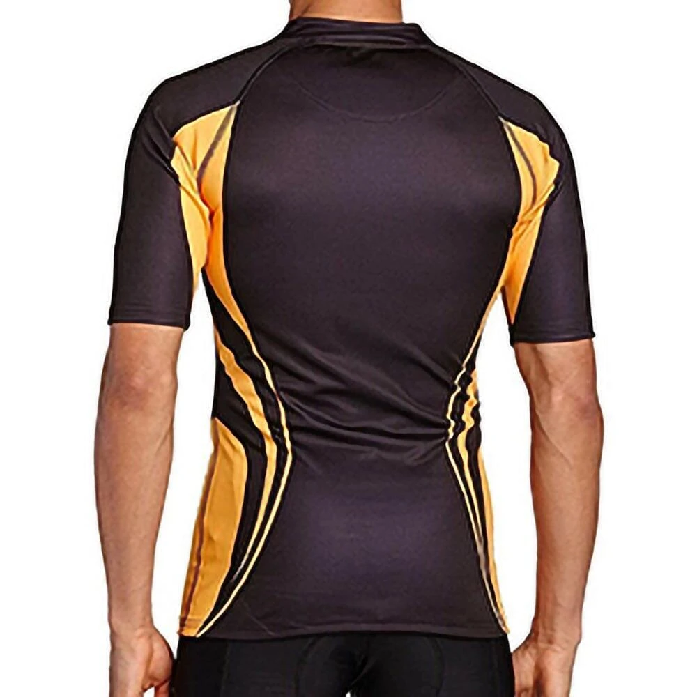 Mens Tight Fit Curve Premium Match Sports Shirt (Black / Gold) 4 Mens Tight Fit Curve Premium Match Sports Shirt (Black / Gold) - Image 2
