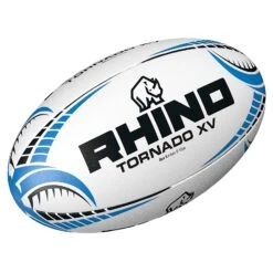 RHINO Tornado XV Rugby Ball (White/Blue/Black) -Outdoor Equipment Store kd425758d9300f505f2b6926b248d11b6