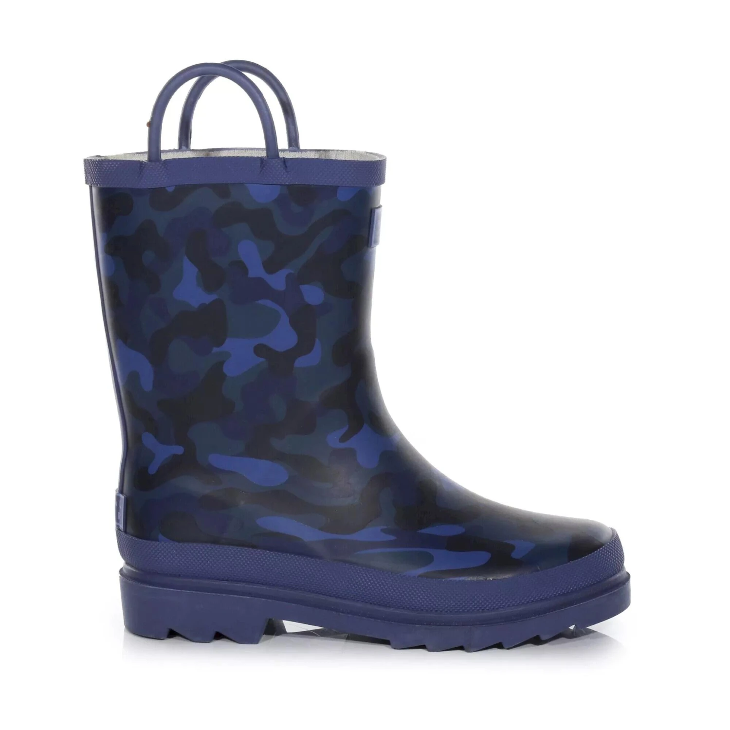 Regatta Childrens/Kids Minnow Camo Wellington Boots (Dark Denim) 5 Regatta Childrens/Kids Minnow Camo Wellington Boots (Dark Denim) - Image 3