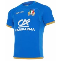 Macron Italy Mens Home Rugby Supporters Shirt 58086460 Blue