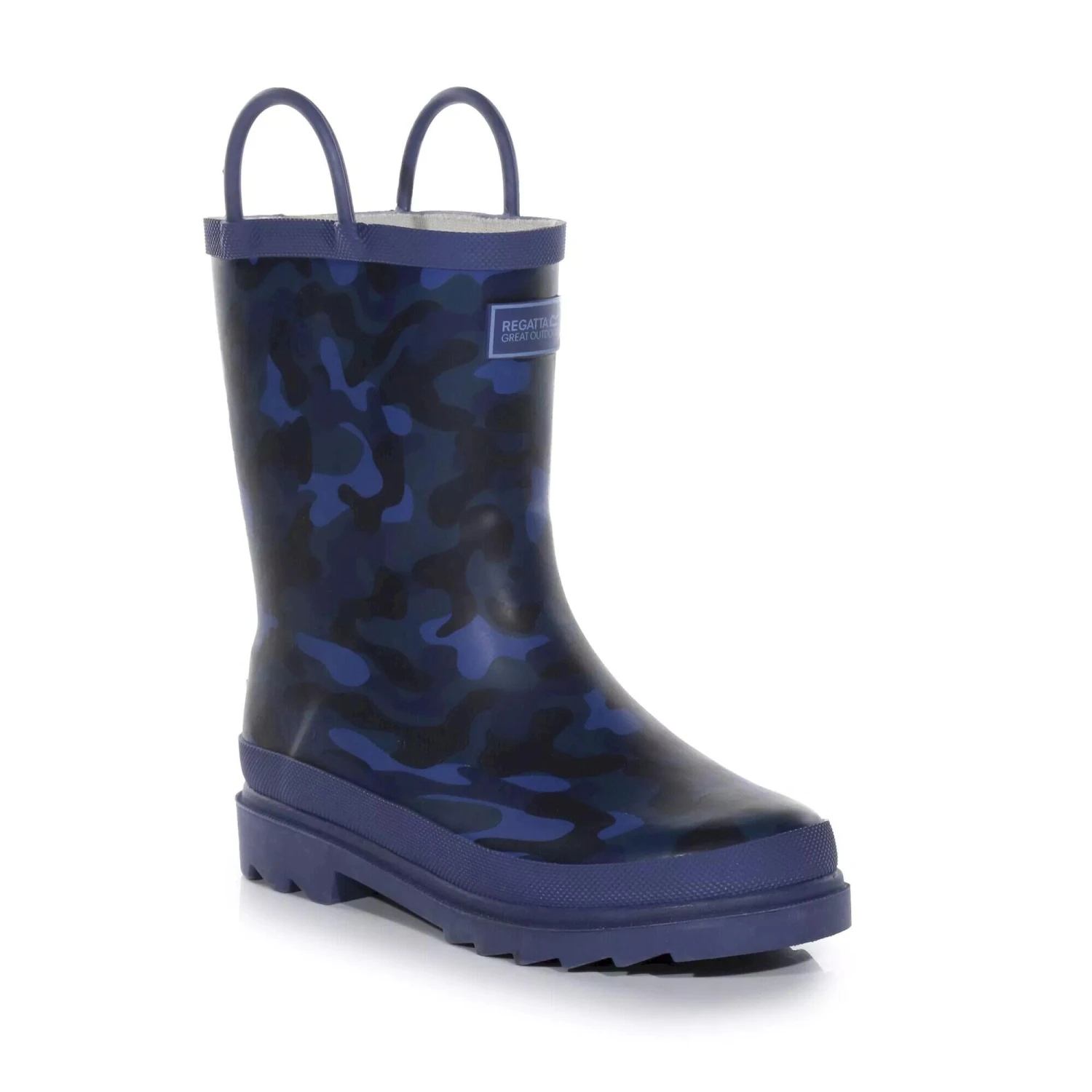 Regatta Childrens/Kids Minnow Camo Wellington Boots (Dark Denim) 3 Regatta Childrens/Kids Minnow Camo Wellington Boots (Dark Denim)